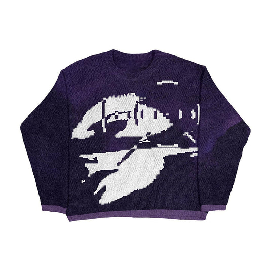 Graphic Designed Knit Sweater