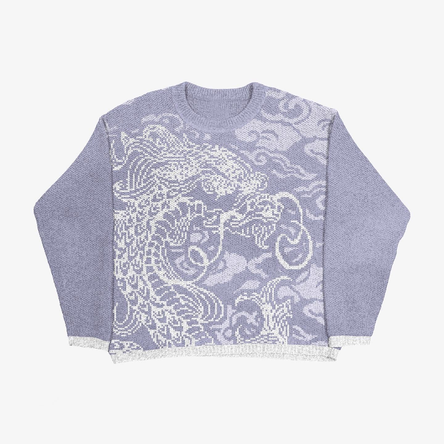 Japan Dragon Knit Sweater