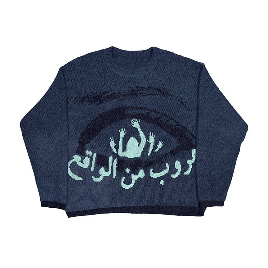 Person Eye Knit Sweater