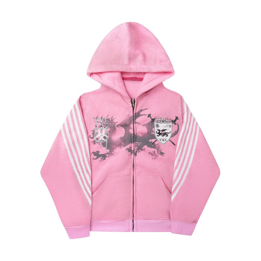 Pink Striped Tracksuit