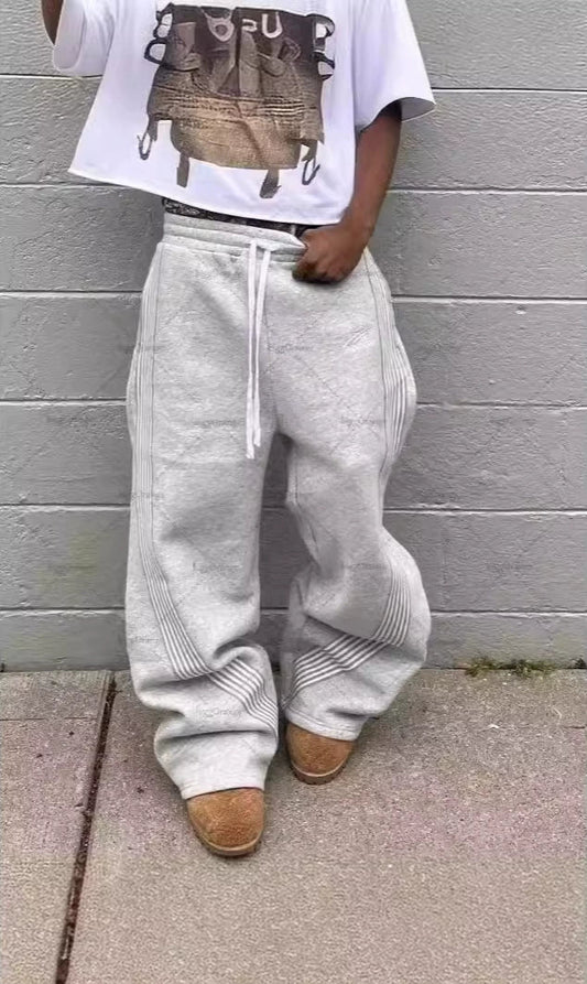 Straight Leg Striped Joggers