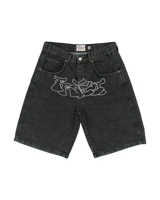 Frosty Graphic Denim Shorts