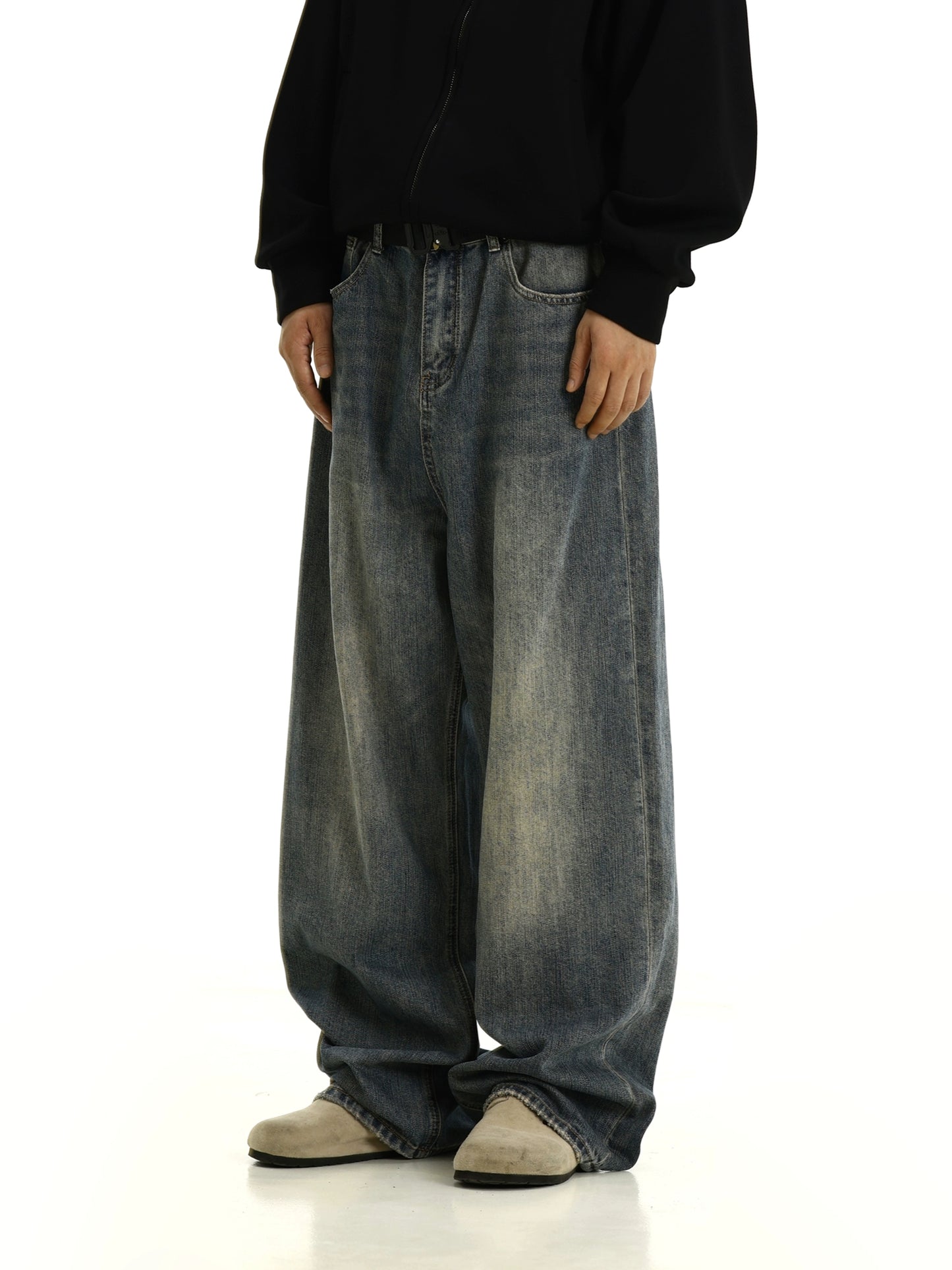 Spring Distressed Baggy Jeans