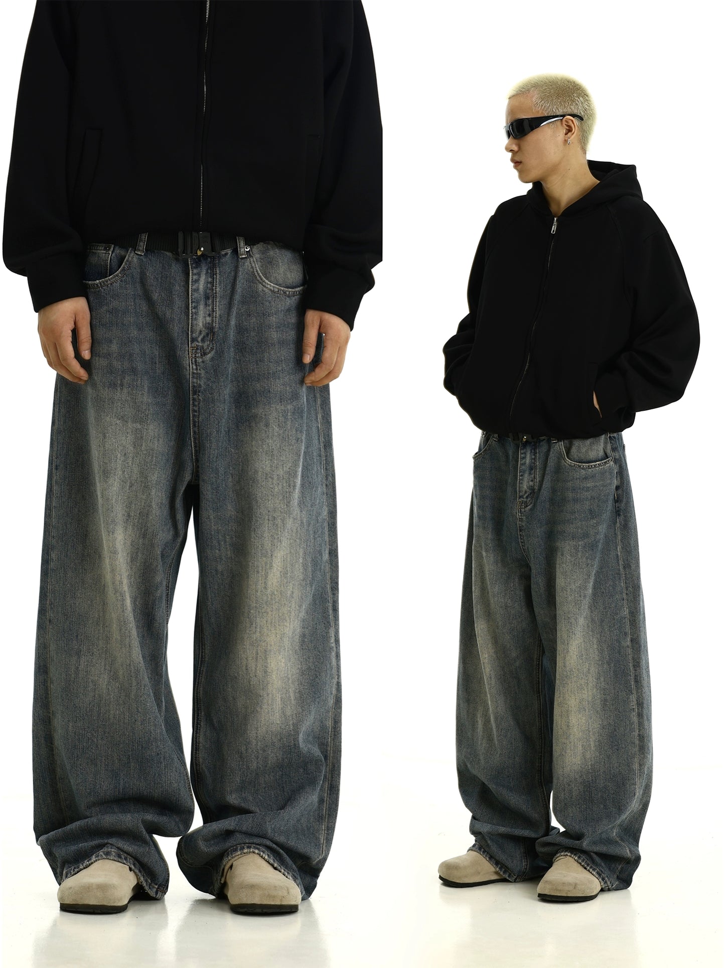 Spring Distressed Baggy Jeans