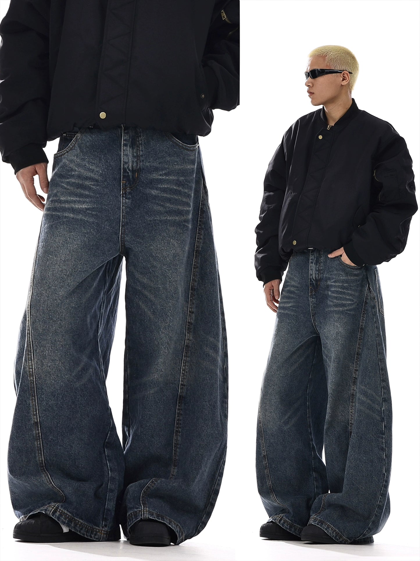 Blue Vintage Baggy Jeans