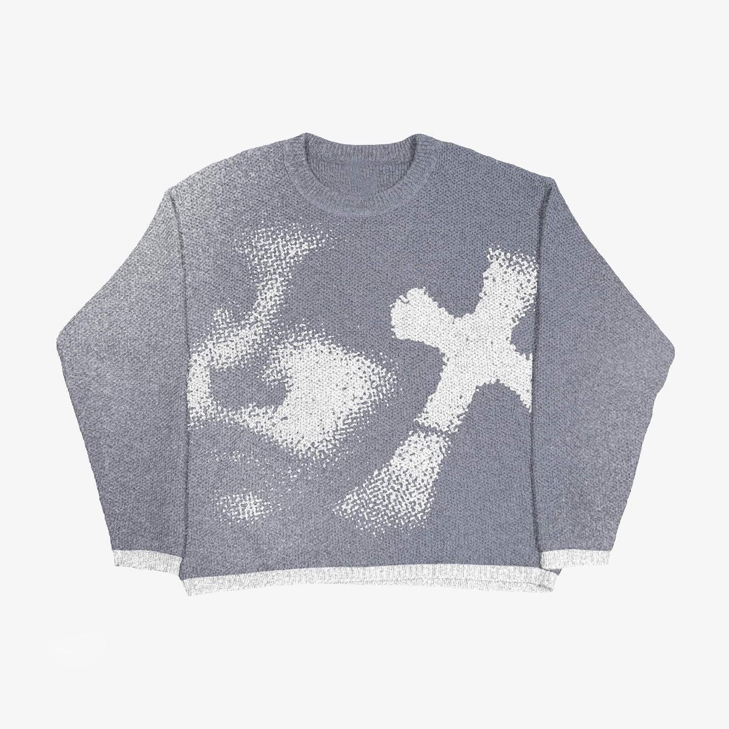 Cross Graphic Knit Sweater