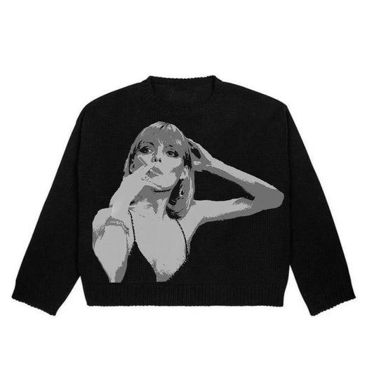 Noir Graphic Sweater