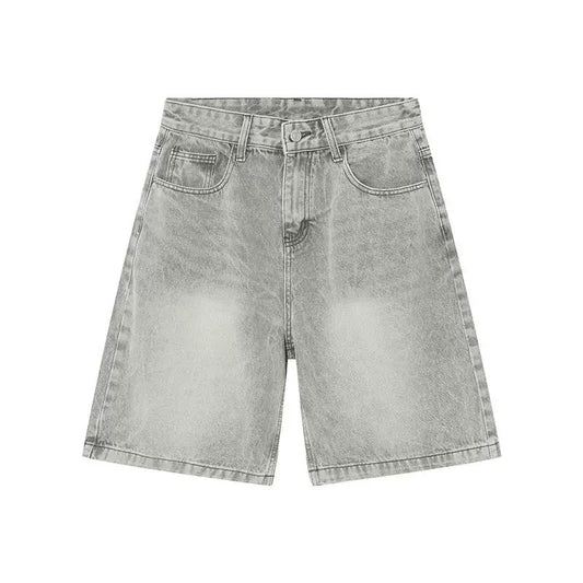 Distressed Blue Denim Shorts