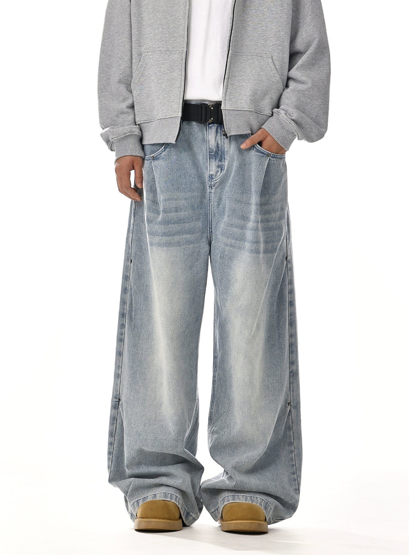 Washed Wide Leg Jeans