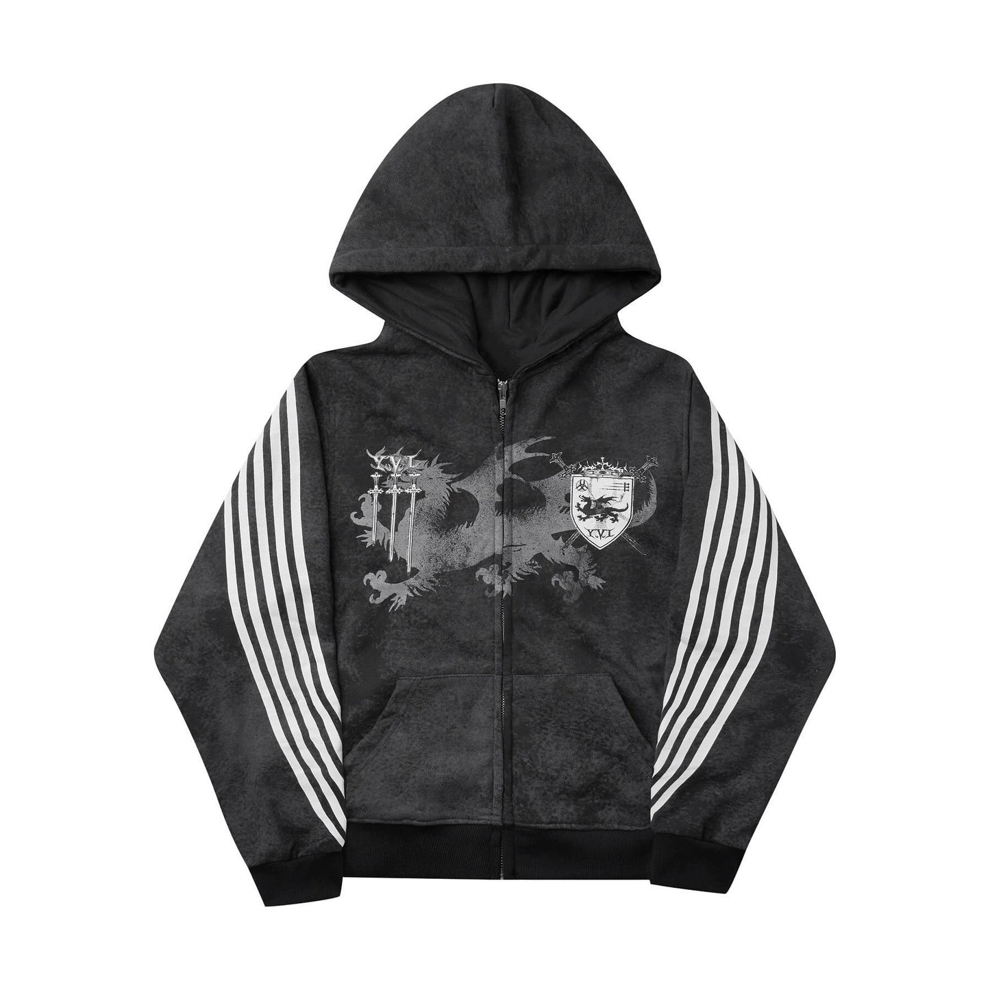 Black Striped Tracksuit