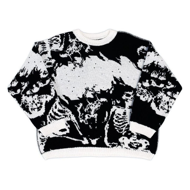 Skeleton Graphic Knit Sweater