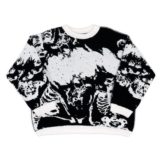 Skeleton Graphic Knit Sweater