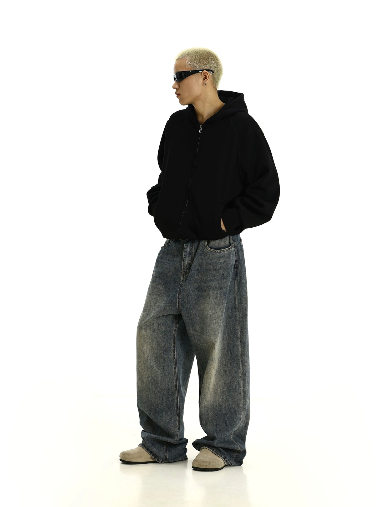 Spring Distressed Baggy Jeans