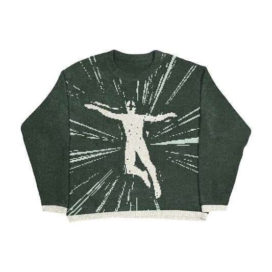 Fly Person Graphic Sweater