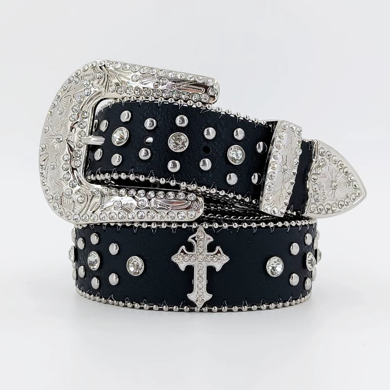Rhinestone Pin Belt