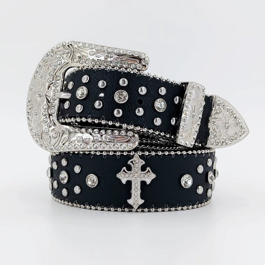 Rhinestone Pin Belt