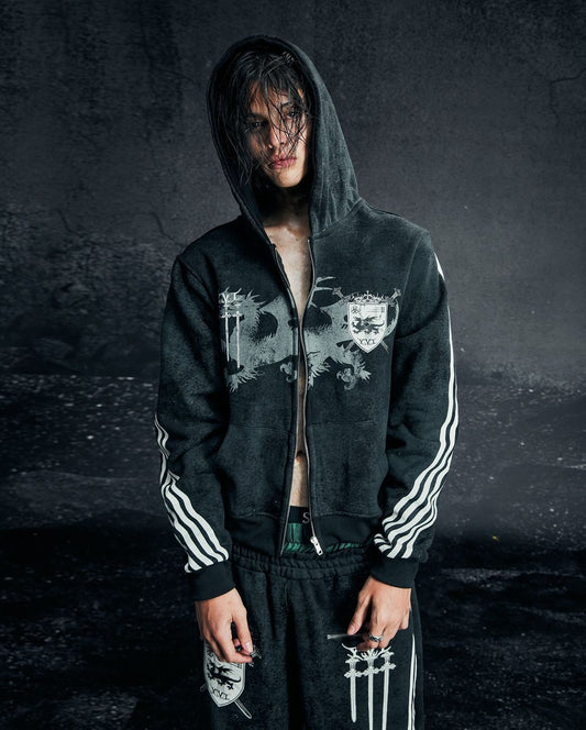 Black Striped Tracksuit