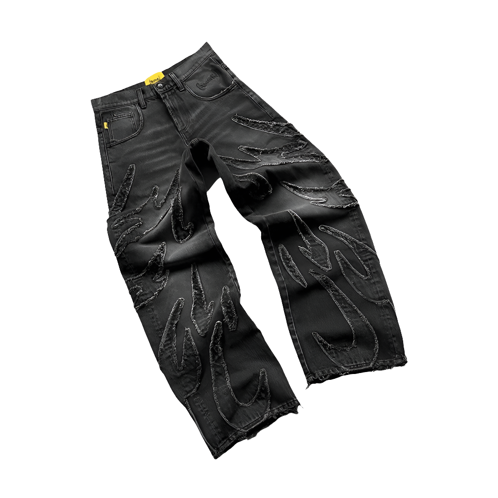 Ripped Retro Distressed Baggy Jeans