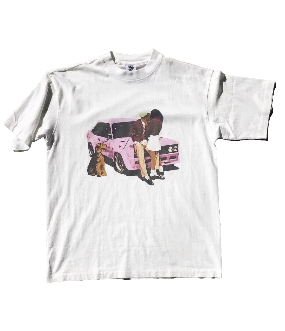 Pink Car Print Tee