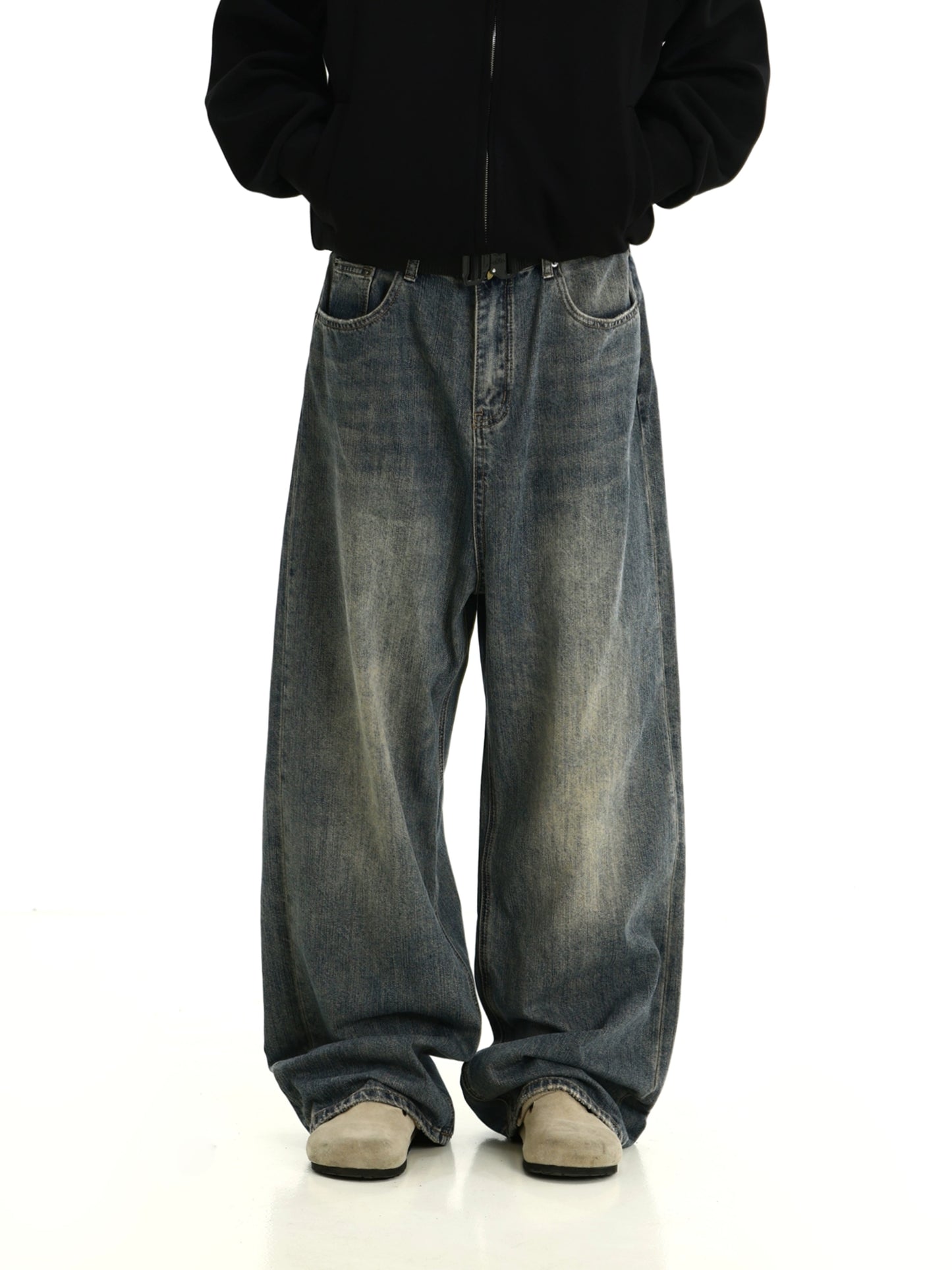 Spring Distressed Baggy Jeans
