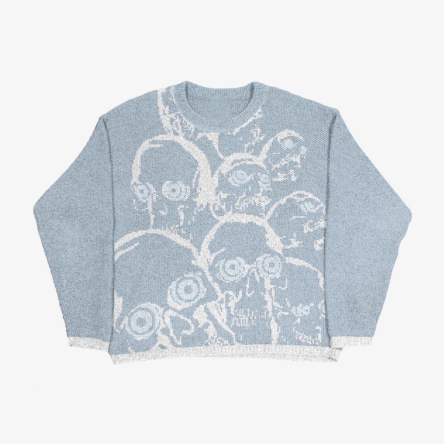 Skeleton Heads Graphic Sweater