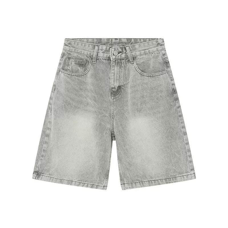 Distressed Blue Denim Shorts