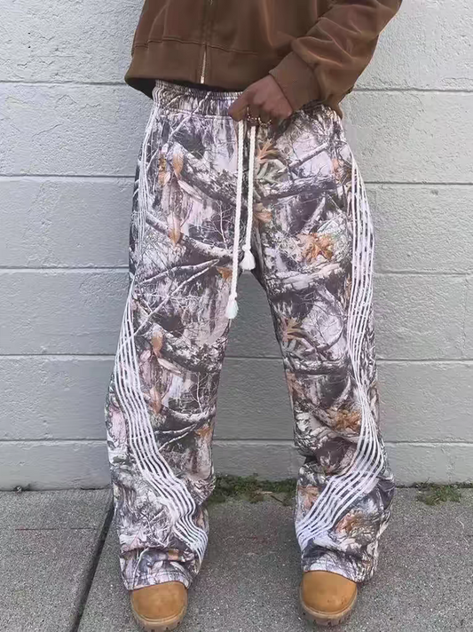 Straight Leg Striped Joggers
